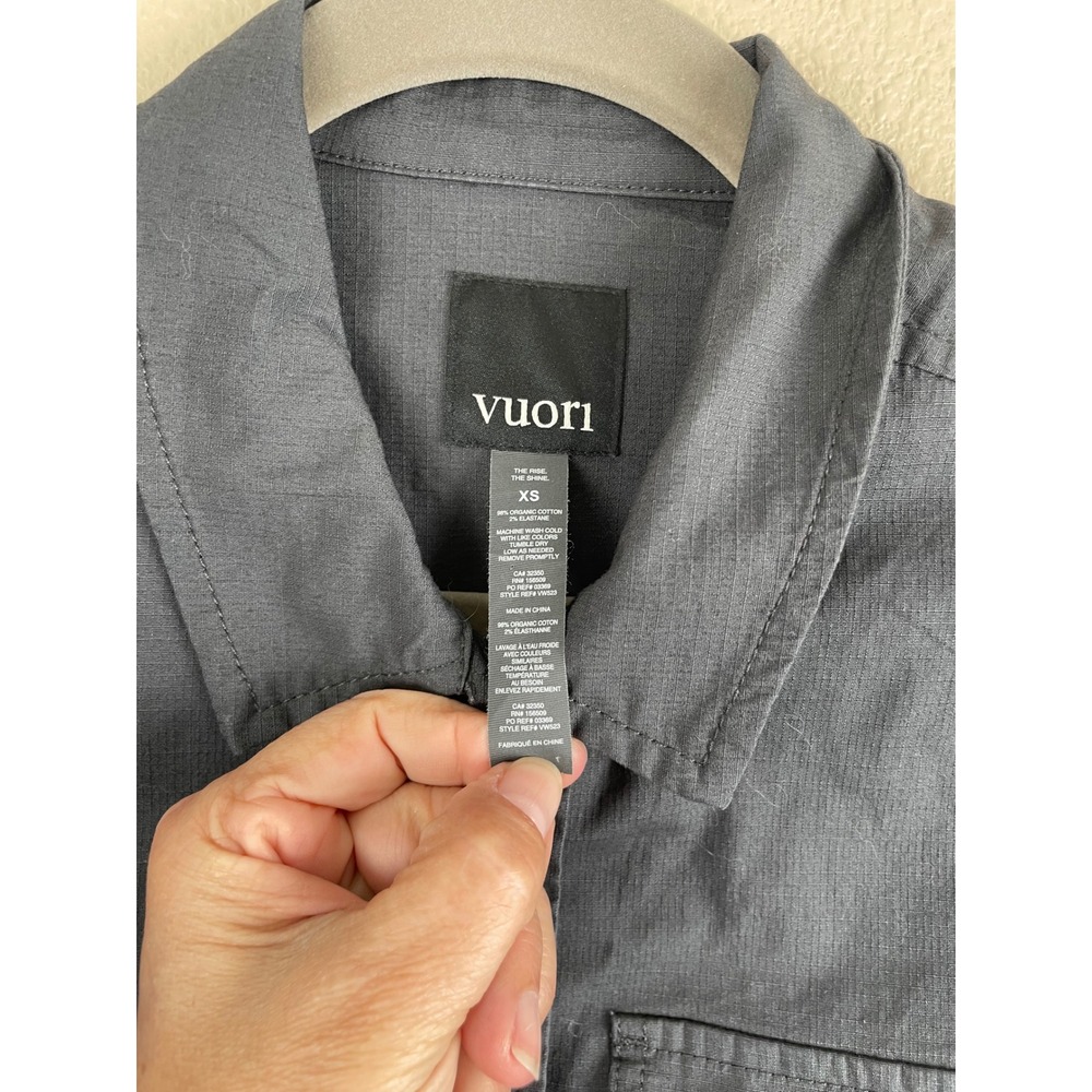 Vuori Womens Ripstop Jacket Charcoal Grey Organic Cotton VW523 Size XS - Picture 4 of 11